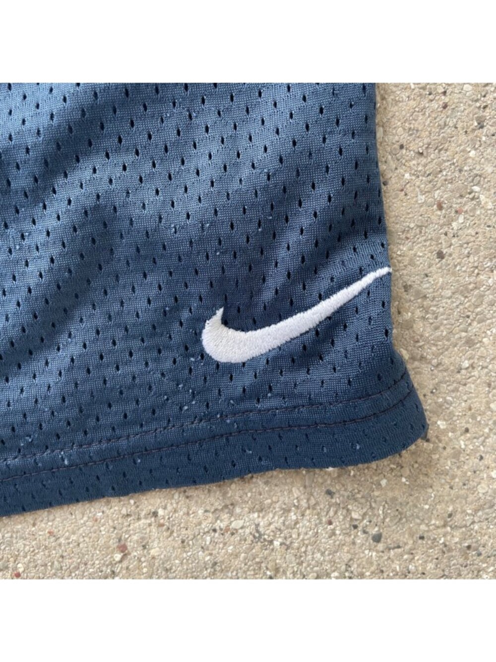 Vintage 90s Nike Jersey Athletic Shorts Navy USA Made Streetwear Men XL 6 inseam - Picture 5 of 13